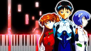 Neon Genesis Evangelion OP - A Cruel Angel's Thesis | Piano Slow Arrangement Tutorial screenshot 3