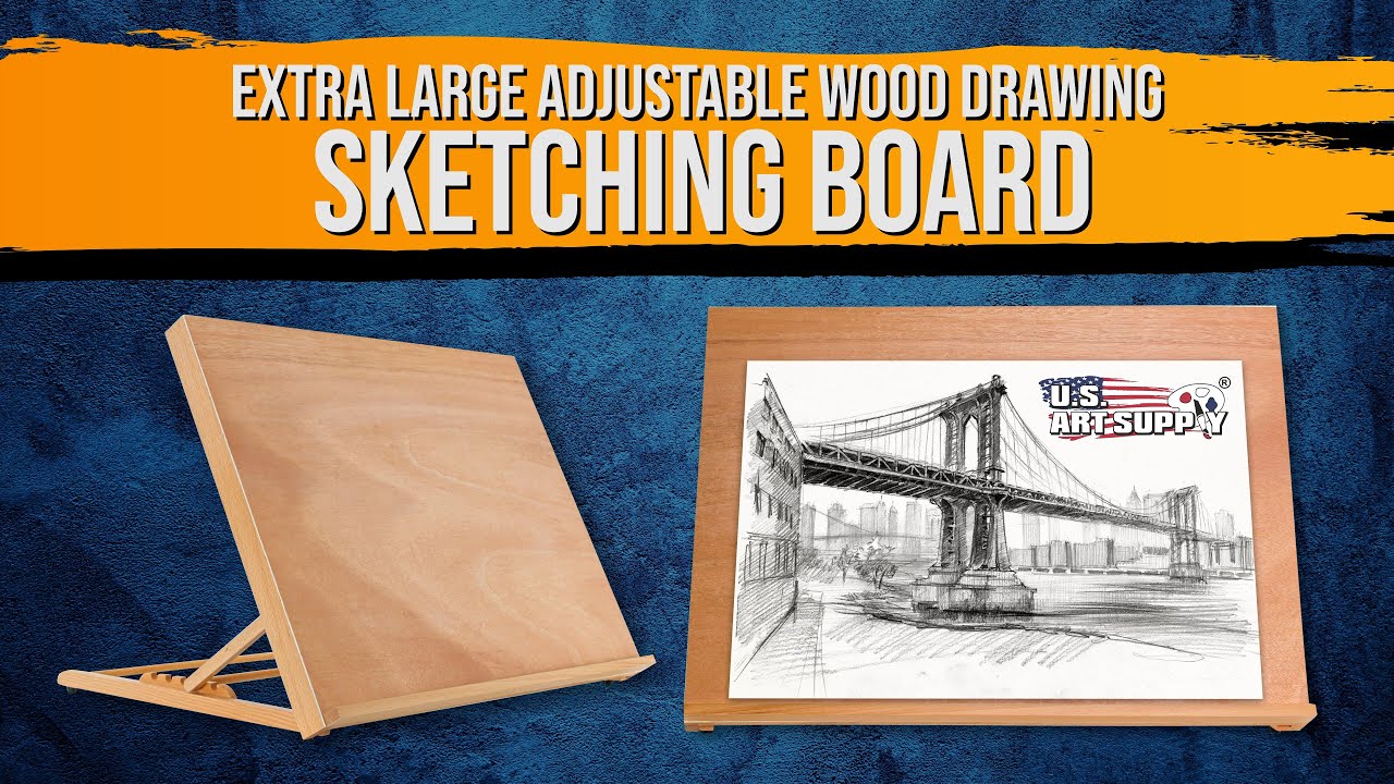 U.S. Art Supply 23 x 26 Artist Sketch Tote Board - Great for Classroom,  Studio or Field Use 23x26