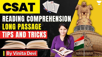Reading Comprehension Practice Questions | Long Passages | By Vinita Devi