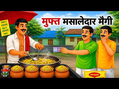 मुफ़्त मसालेदार मैगी | Muft masaledar maggie | Hindi cartoon stories | Hindi kahaniya | Hindi story