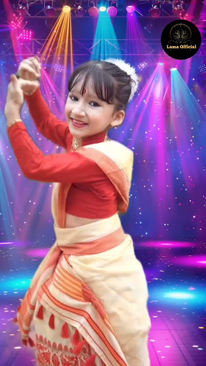 little cute girl dancing in superhit Assamese song #viral #assam #bihu#performence