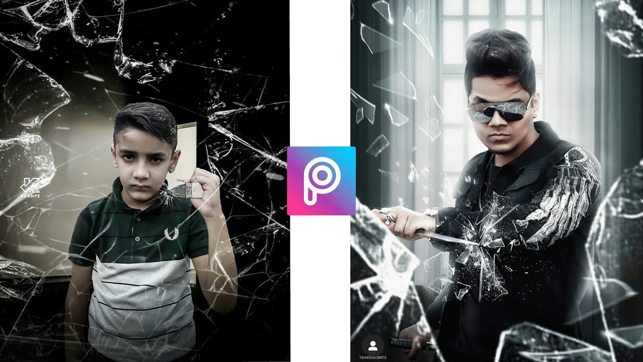 Glass broken concept | Picsart editing | KV Editz