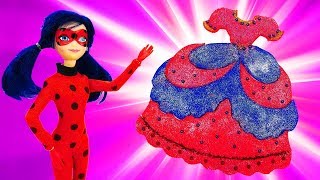 Miraculous Ladybug doll & Play-Doh dress for a doll. DIY for kids