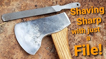 Make an Axe Razor Sharp with just a File