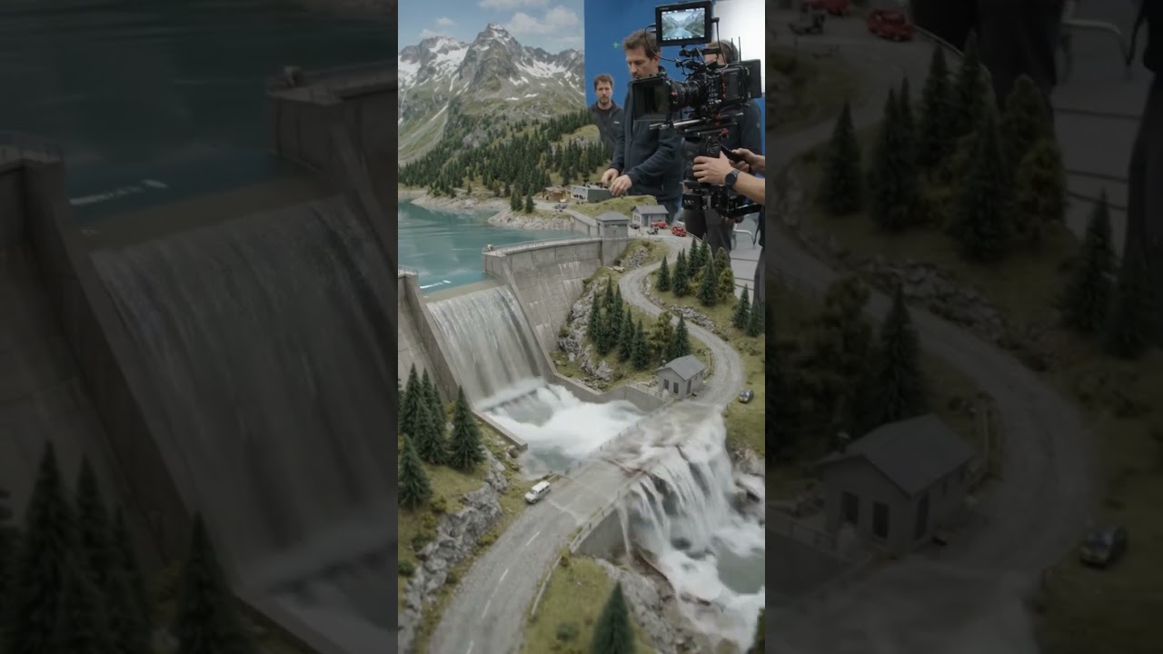 How movies actually film massive flood scenes! 🤯🌊 #Shorts