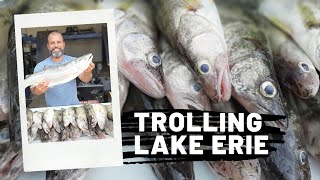 Trolling for Walleye and Steelhead in Leamington Ontario on Lake Erie