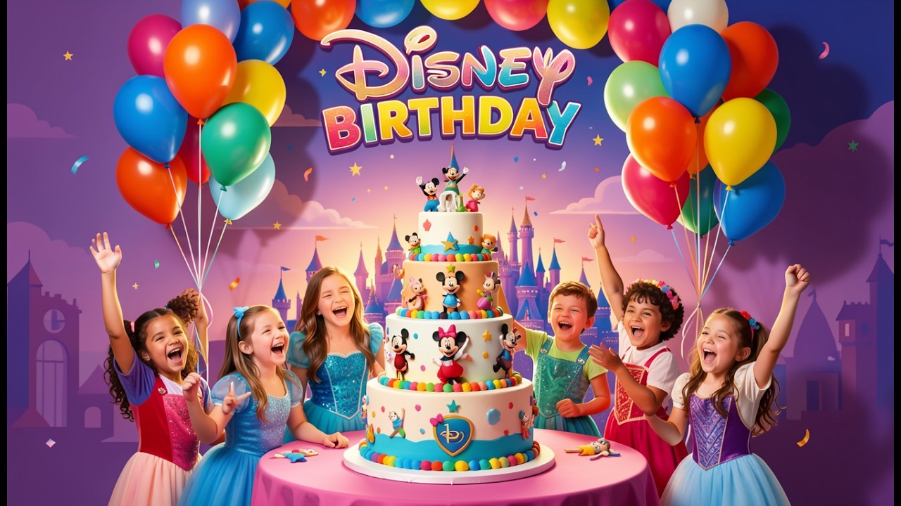 The Cartoon Birthday 4K🎂🎁🎉Song for your celebration. #MagicalBirthday #BirthdayCelebration