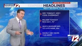 WPRI 12 Weather Now 6/1/26 Clear Very Cool Tonight