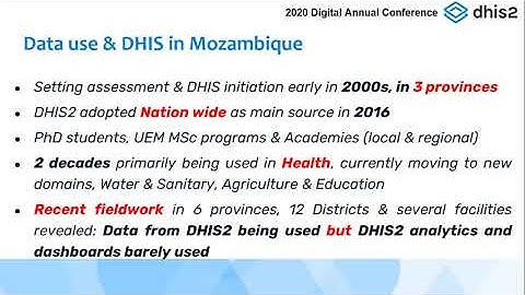 DHIS2 Annual Conference 2020: DHIS2 Research