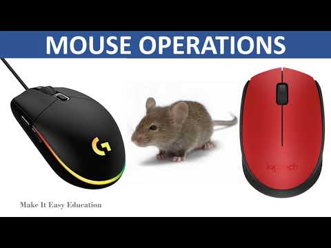MOUSE OPERATIONS || ICT FOR CHILDREN || LEARN ABOUT COMPUTER MOUSE