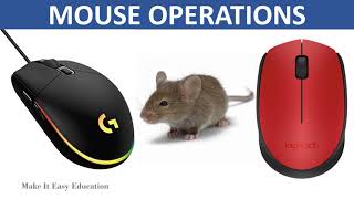 MOUSE OPERATIONS || ICT FOR CHILDREN || LEARN ABOUT COMPUTER MOUSE
