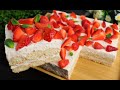 Quick strawberry dessert! in 10 minutes ! no oven ! no gelatin! it melts in your mouth !delicious