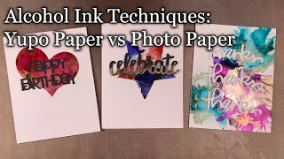 Yupo Paper vs. Photo Paper Alcohol Ink Air Blown Technique