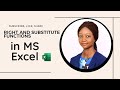 Excel RIGHT and SUBSTITUTE Functions: With examples #msexcel #msexcelforbeginners