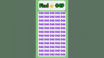 Find the odd number 049 #shorts #youtubeshorts #oddoneout