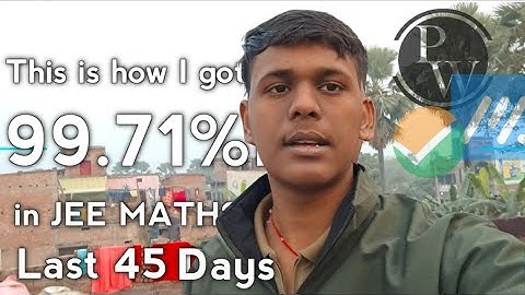 This is how I scored 60+ Marks in JEE Mains Maths in 45 Days 🥶☠️ || JEE Maths Strategy #studyvlog#pw