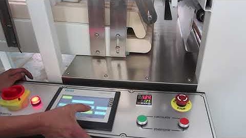 how to setting the masking tape accordion shrink wrapping machine part two