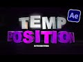 How To Create a 3D TITLE CARD In After Effects! (SUPER EASY) | Free 3D Title Card PF!