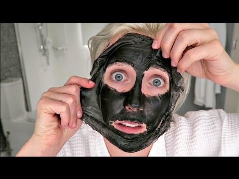 Diy charcoal mask with glue