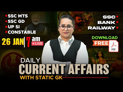 Current Affairs Today | 26 January 2026 Current Affairs | Daily Current Affairs 2026 by Prachi Mam