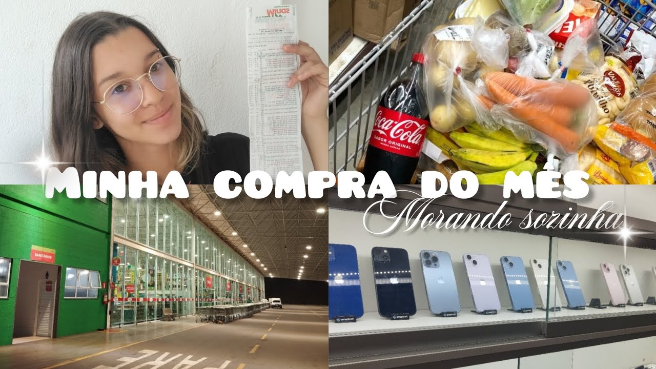 Vlog - Fiz compras do mês em outra cidade | olhei um celular novo | comprei muita besteira 🧺