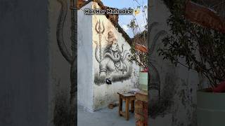 Har Har Mahadev 🔱 #colourful #drawing #art #painting #shiv #mahadev #chalkart #wallart