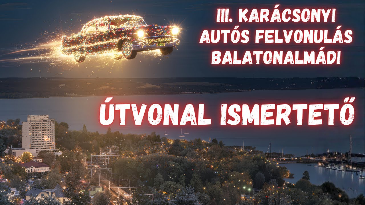 Útvonal ismertető videó - III. Balatonalmádi Karácsonyi Autós Felvonulás
