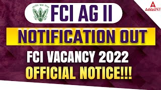 FCI Recruitment 2022 Out | FCI Vacancy 2022 | Official Notice!!!