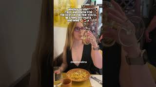 When you visit Italy and only live off pasta and wine 🇮🇹 #italy