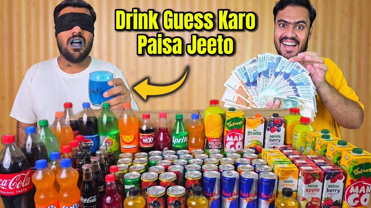 Guess The Drinks And Win 50,000Rs 🤑 Aaj Ki Game Boht Tough Thi 😠