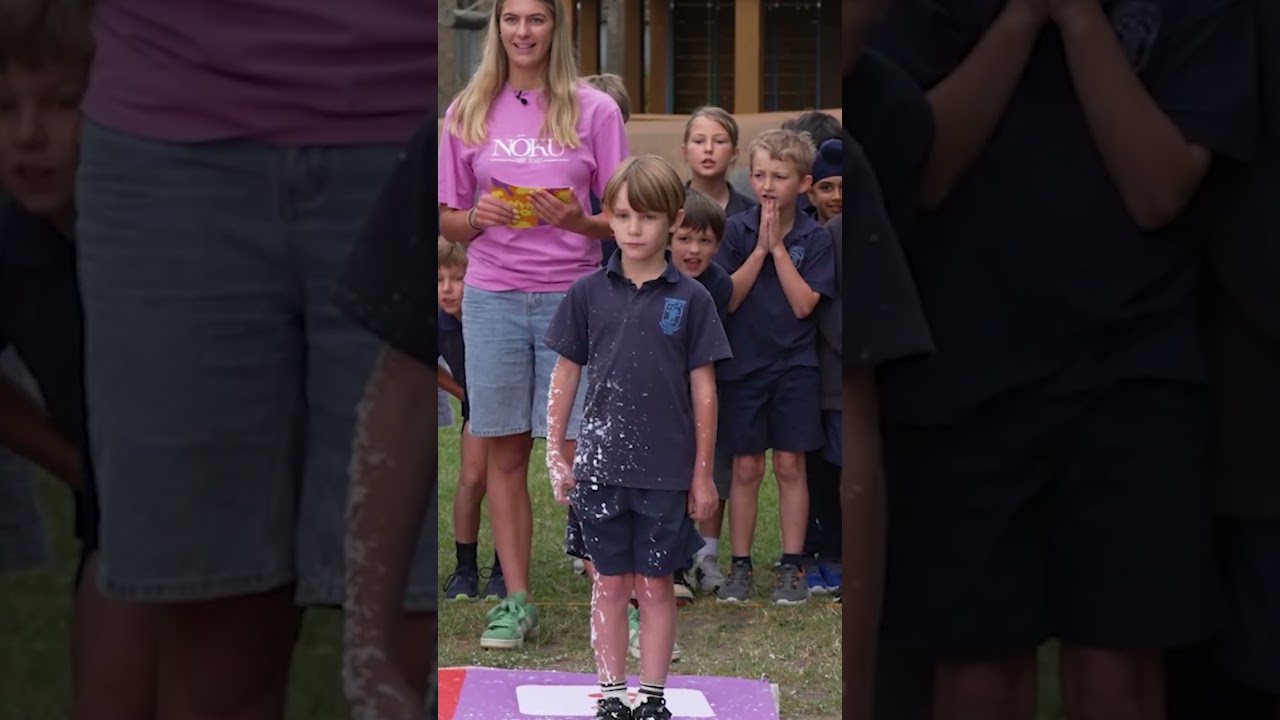 What hemisphere is New Zealand in? Wrong answer gets FOAMED! #messy #kids #newzealand