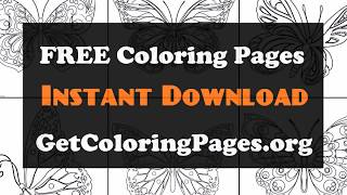 Butterfly coloring pages for adults