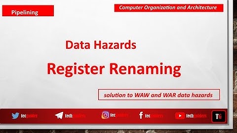 Data Hazard|Register Renaming Concept