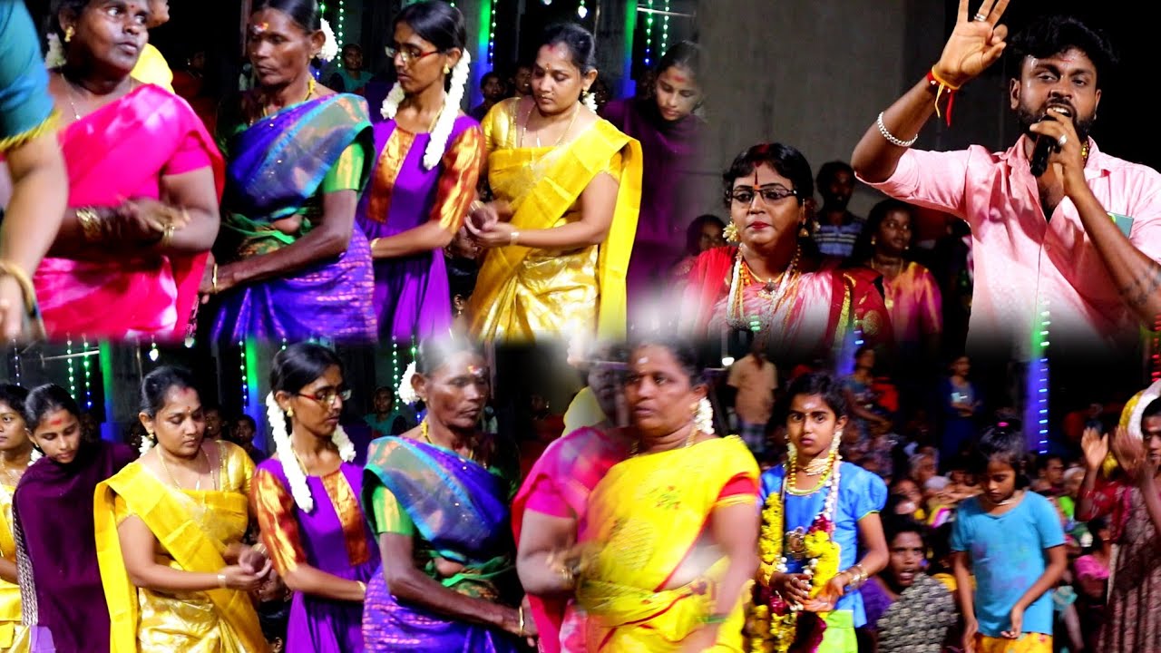 🌹 ராமர் முருகேசன் கும்மி பாடல் 🦜 நெல்லை திருத்து ஸ்ரீ கண்ணன் தசரா குழு நடத்திய சிறப்பான காளி பூஜை 🪔