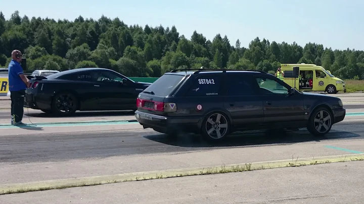 Nissan GT-R R35 vs Audi S4 C4 2.2TQ 1/4mile drag race