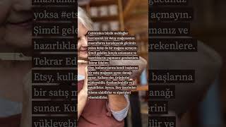 Etsyde Kendi Başının Çaresine Bak