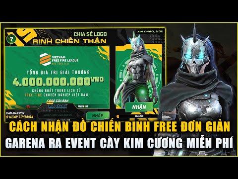 Free Fire | Cách Nhận Đồ Chiến Binh Esports FREE Đơn Giản - Garena Ra Event Cày Kim Cương Miễn Phí