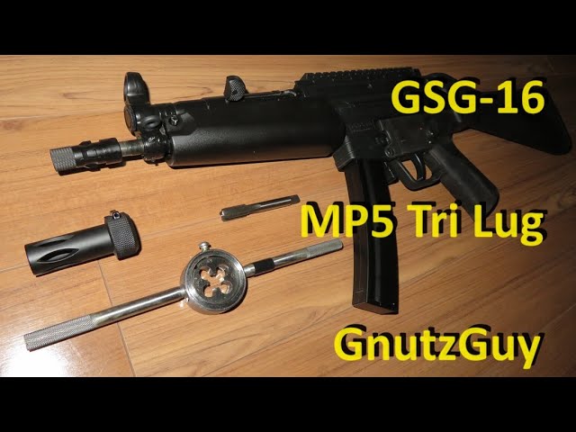 DIY MP5 Tri Lug on GSG-16. Flash Hider muzzle devices only. - YouTube