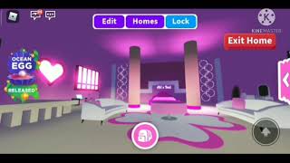 My pink Sky castle House tour \/ Abi_playsadoptme