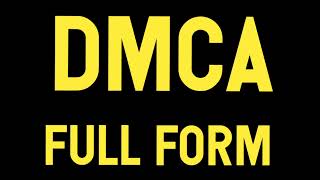 full form of DMCA || DMCA || full meaning of DMCA in hindi & english