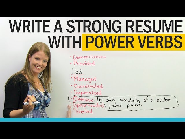 Get a better job: Power Verbs for Resume Writing class=