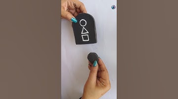 How to Make a BISEOKCHIGI (Flying Stone) from Cardboard #squidgame #diy #craft #shorts