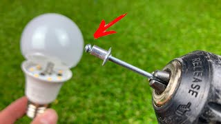 Why is it Not Patented? Place a Rivet on an LED Bulb and the Result Will Amaze You !