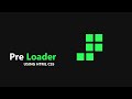 Loading Animation Design Using Html Css | pre loader