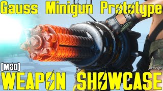 Fallout 4: Gauss Minigun Prototype - Weapon Mod Showcase