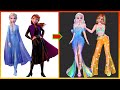 Anna elsa frozen dress up  disney princess clothes switch up fashion