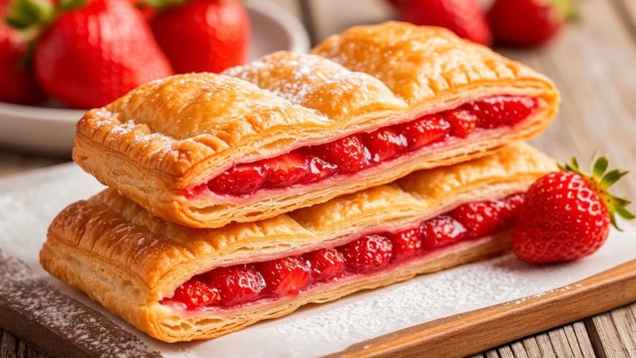 STRAWBERRY DANISHES in 30 Minutes! Perfect Breakfast | Dessert 🍓🥐