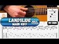 Landslide - Main Riff (No Capo) - Fingerstyle Guitar Tab
