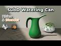 SubD Watering Can in Rhino & Blender - Fast Modeling to Render