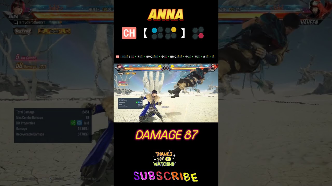 Anna Williams Combo Guide Tekken8 I Anna combo Tekken8